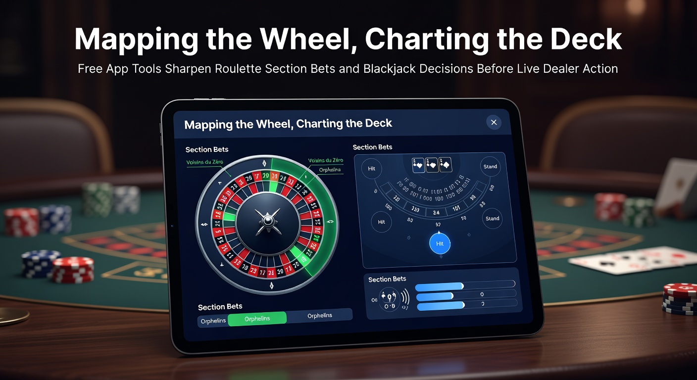 Screenshot of a free roulette app displaying a wheel map with highlighted sector bets like tiers du cylindre and voisins du nombre
