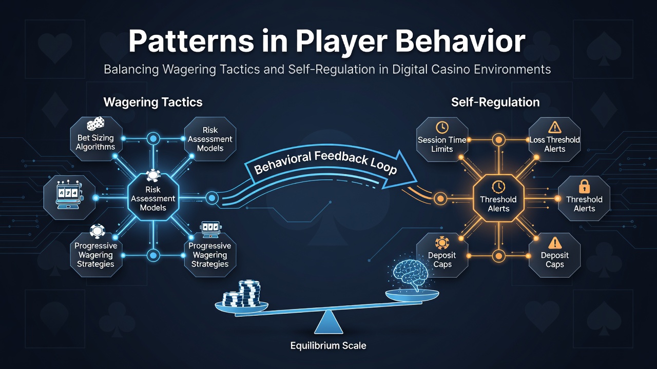 Screenshot of digital casino self-regulation dashboard with deposit limits and session timers