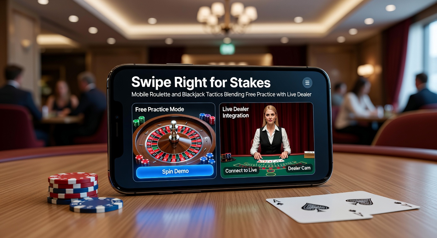 Close-up of a player's hand swiping on a mobile screen to place chips on a digital blackjack table during a live dealer game, with cards and chips in sharp focus