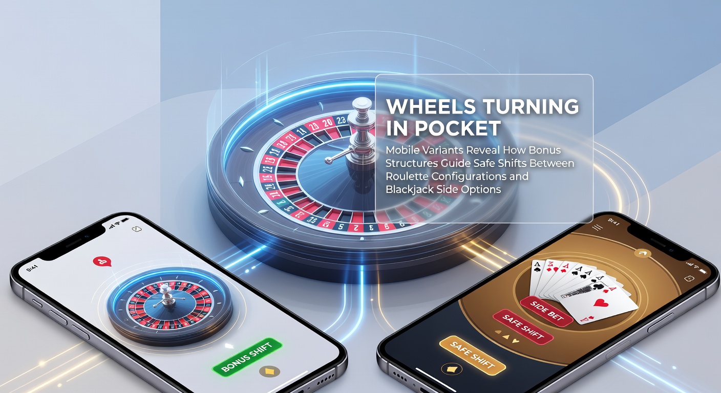 Smartphone displaying mobile roulette wheel and blackjack table side by side with bonus indicators